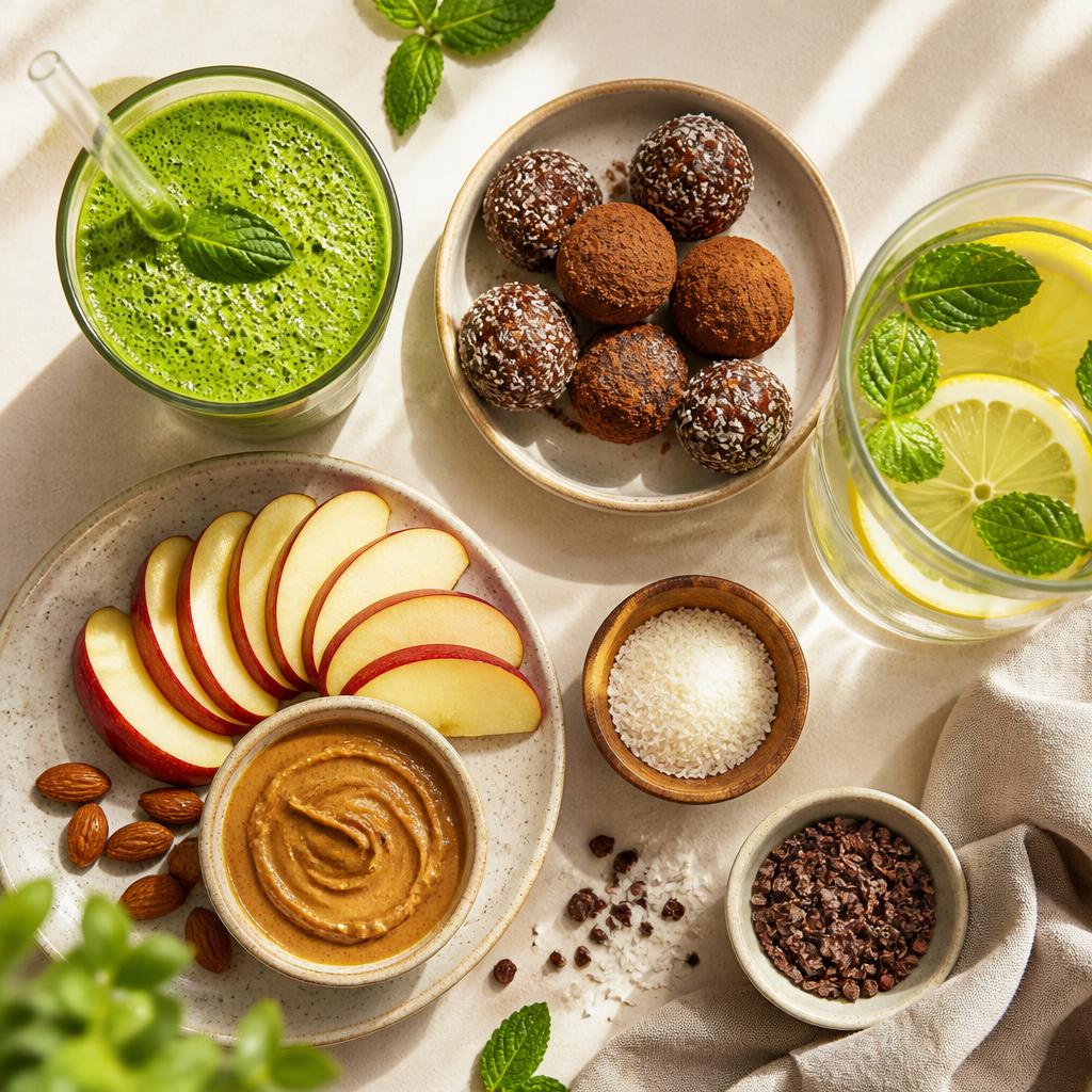 Snacks y bebidas revitalizantes